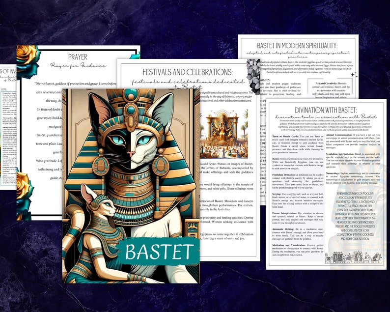 Bastet Worship Guide Printable PDF 21 Pages A4 Size , Printable ...