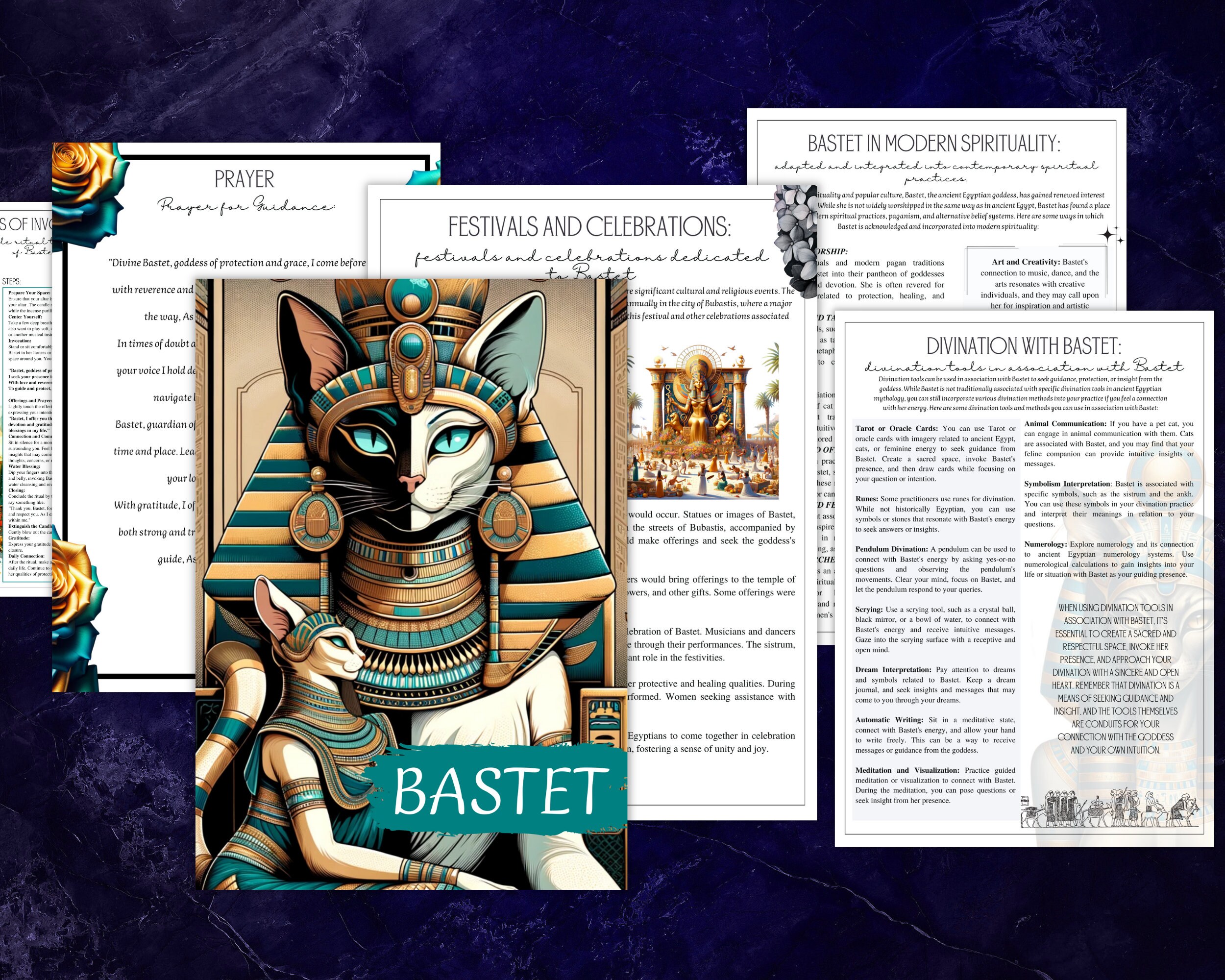 Bastet Worship Guide Printable PDF 21 Pages A4 Size , Printable ...