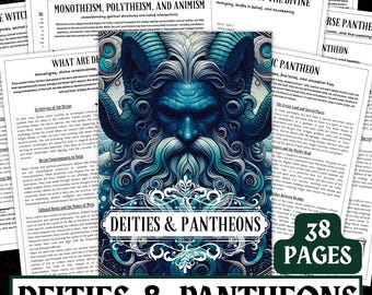 Deities and Pantheons Grimoire Pages | Pagan Mythology Guide (Digital Download)