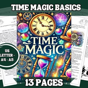 Time Magic Grimoire: Chronomancy Spells Guide (Digital Download)