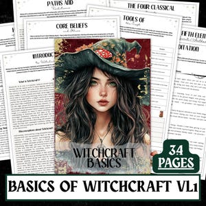 Witchcraft Basics Grimoire | Book of Shadows Starter Guide (Printable PDF)