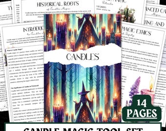 Candle Magic Grimoire Pages | Witchcraft Tool Set (Digital PDF)