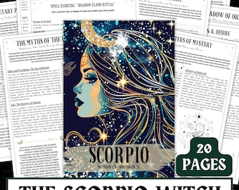 The Scorpio Witch Grimoire – 20-Page Printable Witchcraft Guide | A4 • A5 • US Letter | Instant Download