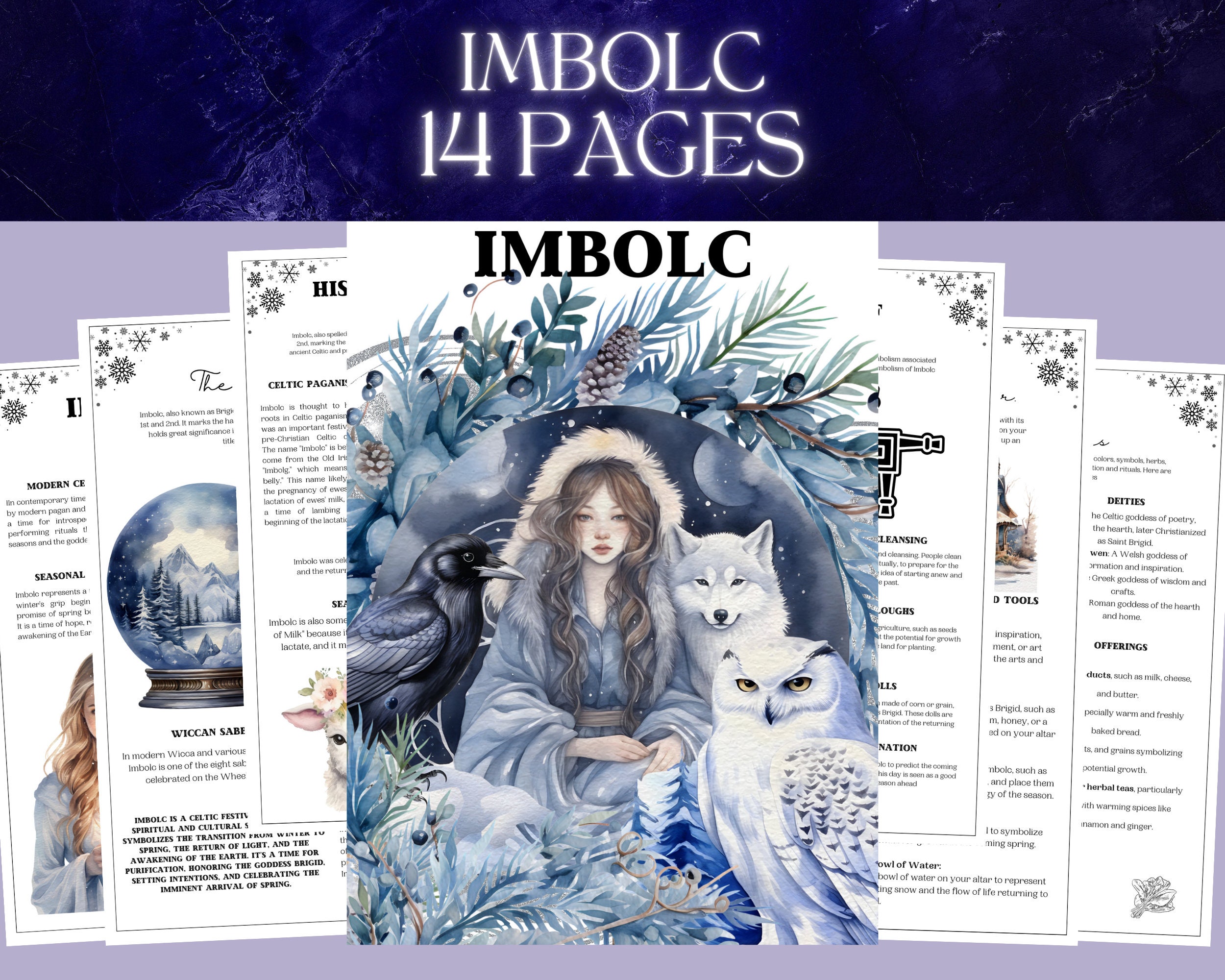 Imbolc Grimoire Imprimible Set , 14 Páginas A4 Wiccan, Pagan ...