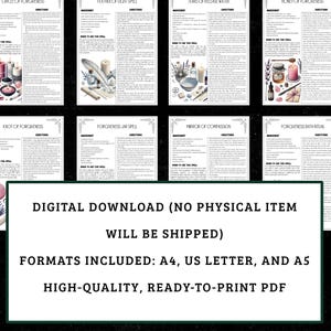 Forgiveness Spells Set | Healing Rituals, Grimoire Pages (Digital Download) image 3