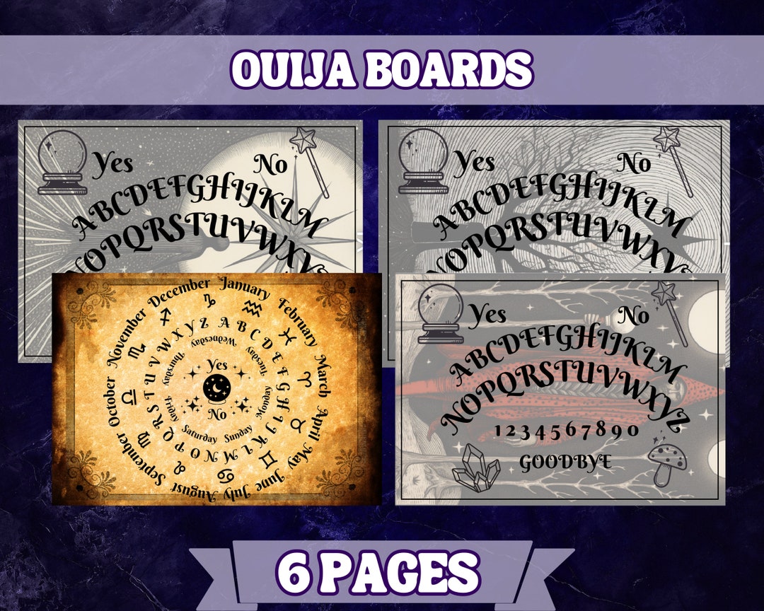 Tarot Themed Printable Ouija Boards - Mystical Divination Tools - Etsy