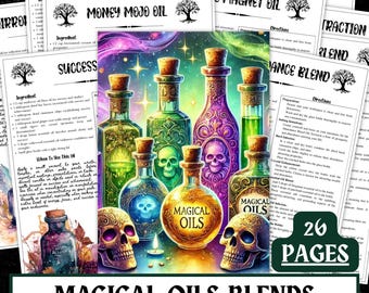 Magische recepten voor oliemengsels | Grimoirepagina's hekserij (pdf)
