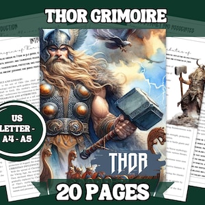 Thor Norse Mythology Printable Set: 20-Page Digital Download
