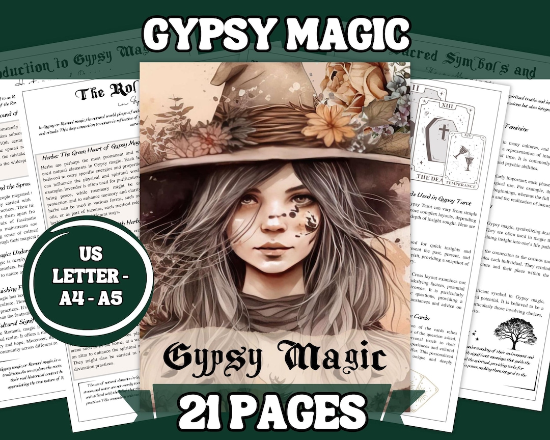 Gypsy Magic Grimoire Printable | Mystical Nomadic Witchcraft PDF | Book ...