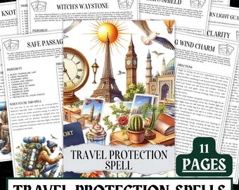 Travel Protection Spells | Printable Grimoire Pages (Digital Download)