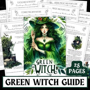 Grüne Hexe Grimoire | Anleitung Kräutermagie, Pflanzenzauber (PDF)
