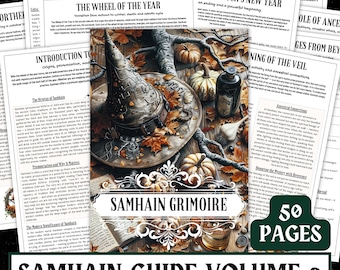 Samhain Grimoire | Book of Shadows, Witchcraft Spellwork (PDF)