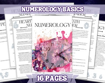 Numerology Grimoire Pages Printable Set  Uncover the Mysteries of Numbers - Printable Grimoire Pages - US Letter and A4