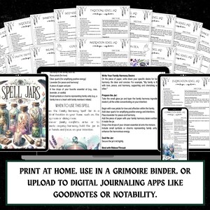 Printable Spell Jar Recipes | Grimoire Pages, Herbal Magic (PDF) image 8