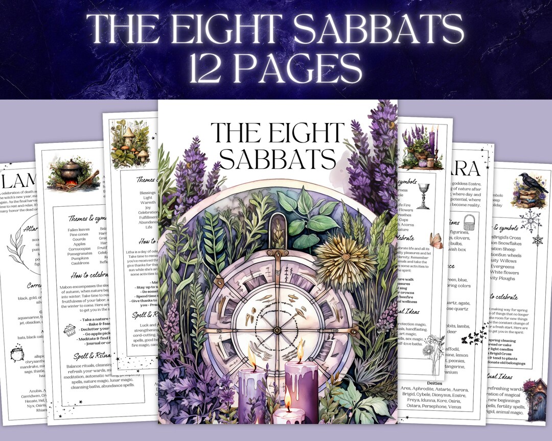 The 8 Sabbats Printable Grimoire Celebrate the Wheel of the - Etsy