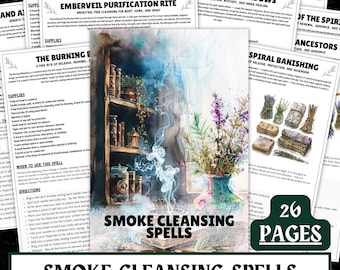 Printable Smoke Cleansing Spells | Witchcraft Rituals (A4 A5 US Letter)