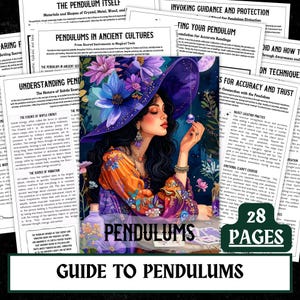 Páginas del Grimorio de Adivinación con Péndulo / Libro de las Sombras (PDF imprimible)