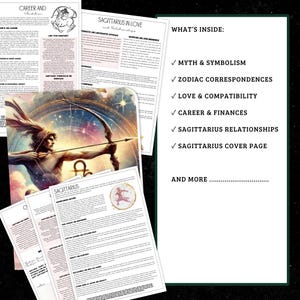 Sagittarius Zodiac Grimoire Pages | Witchy Astrology Book (PDF) image 3
