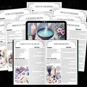 Forgiveness Spells Set | Healing Rituals, Grimoire Pages (Digital Download) image 6
