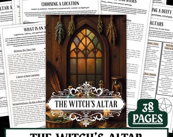 Witch's Altar Grimoire Pages | Book of Shadows Guide (PDF Download)