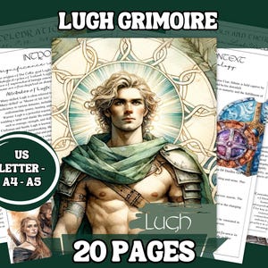 Lugh – der keltische Gott Grimoire | 20-seitiger digitaler Download für spirituelle Techniken, Rituale und Mythologie in den Größen A4, US Letter und A5