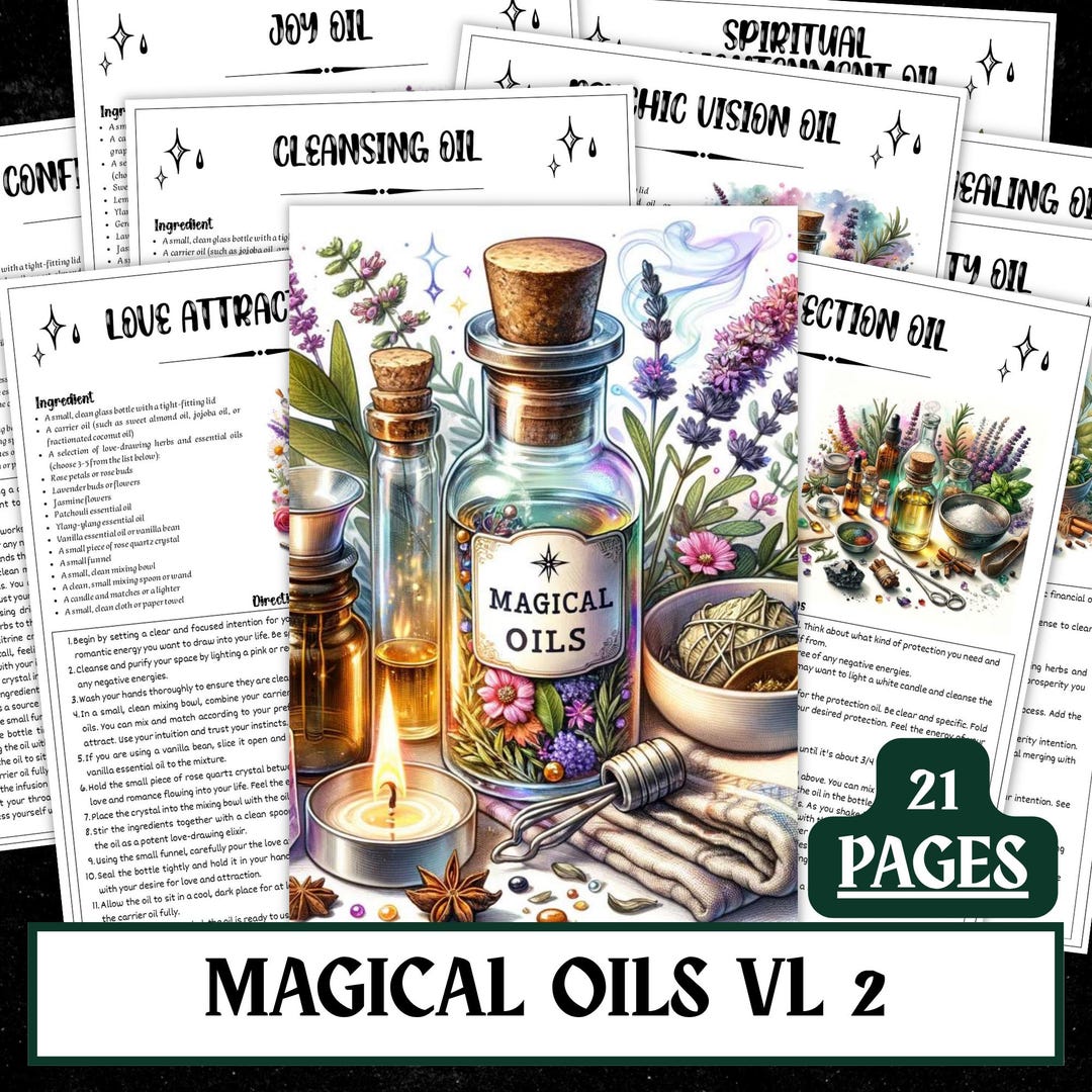 Magical Oil Recipes Printable | Witchcraft Grimoire, Spells & Rituals ...