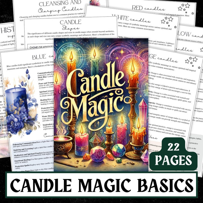 Grimorio de magia con velas / Hechizos y rituales para brujas (Descarga digital) imagen 1