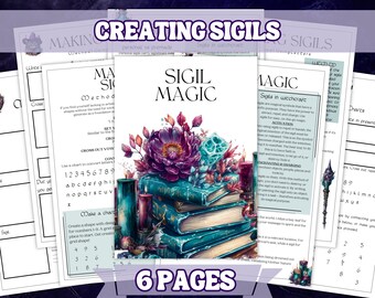 Sigil Magic Grimoire Pages printbare set - BOS - Intro tot hekserij. Mooi voorblad. Persoonlijk gebruik