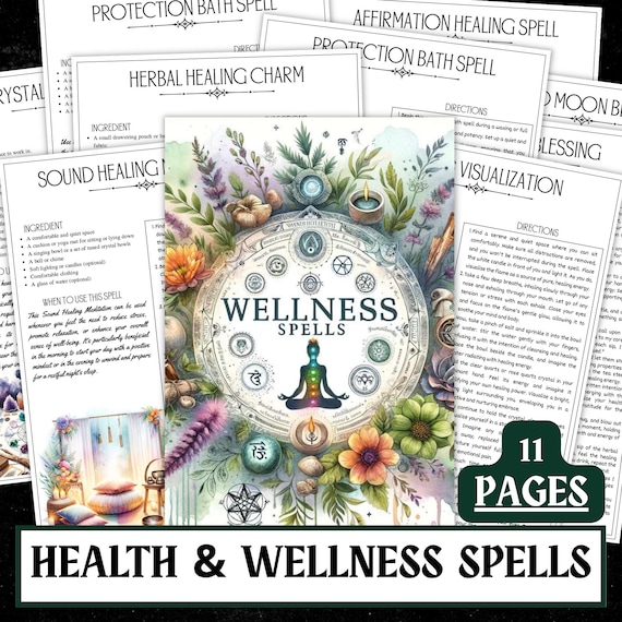 Health & Wellness Spells Printable | Grimoire Pages (PDF)