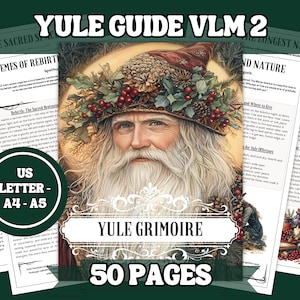 Yule Sabbat Grimoire – 50 Page Printable Witchcraft Guide | Digital Book of Shadows for Winter Solstice Magic | A4, A5 & US Letter Sizes
