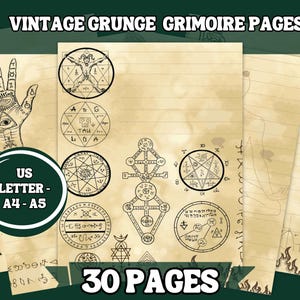 Vintage Grunge Cut-Off Style Book & Grimoire Pages | Digital Download | Aged Blank Paper for Journaling, Spellwork, Crafting