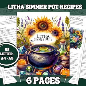Recept för Litha Simmer Pot | Herbal Magic Grimoire (PDF)