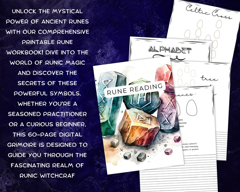 Rune Workbook Ultimate Elder Futhark Meanings , Printable Grimoire ...