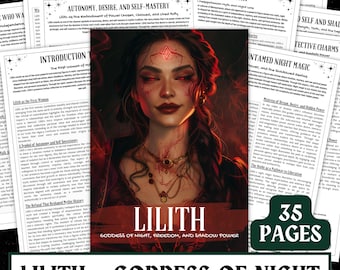 Lilith Göttin Anleitung Printable | Schattenarbeit, Magie Grimoire (A4, A5, Letter)