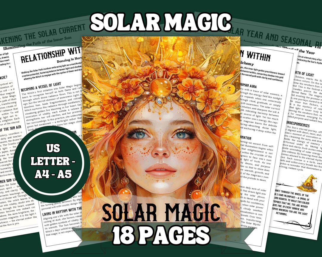 Solar Magic Grimoire | Sun Witchcraft, Spells, Rituals (printable PDF ...