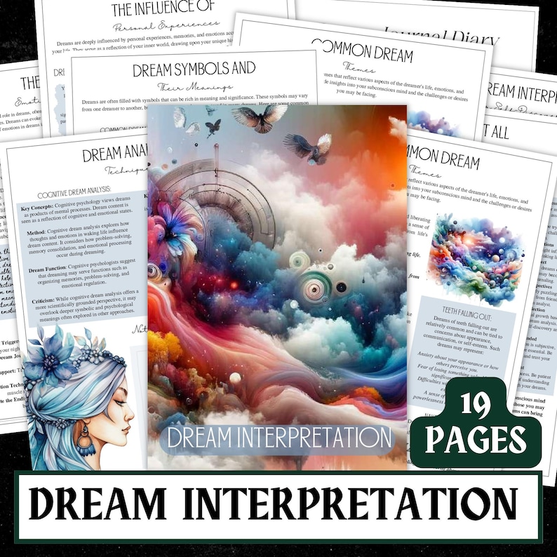 Dream Interpretation Grimoire | Dream Journal, Symbol Meanings (PDF) image 1