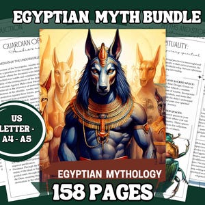 Ägyptische Mythologie - 120 druckbare Seiten über 6 Gottheiten, Rituale und Altäre - A4, US Letter A5 - Sofortiger Grimoire Download