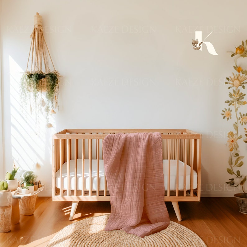Muslin Blanket Mockup PSD and Canva, Muslin Baby Blanket Mockup Photoshop Canva Drag and Drop for Pattern Designer, Baby Blanket Mockups, Blanket Mockup Photoshop Smart Object, POD and Commercial Use