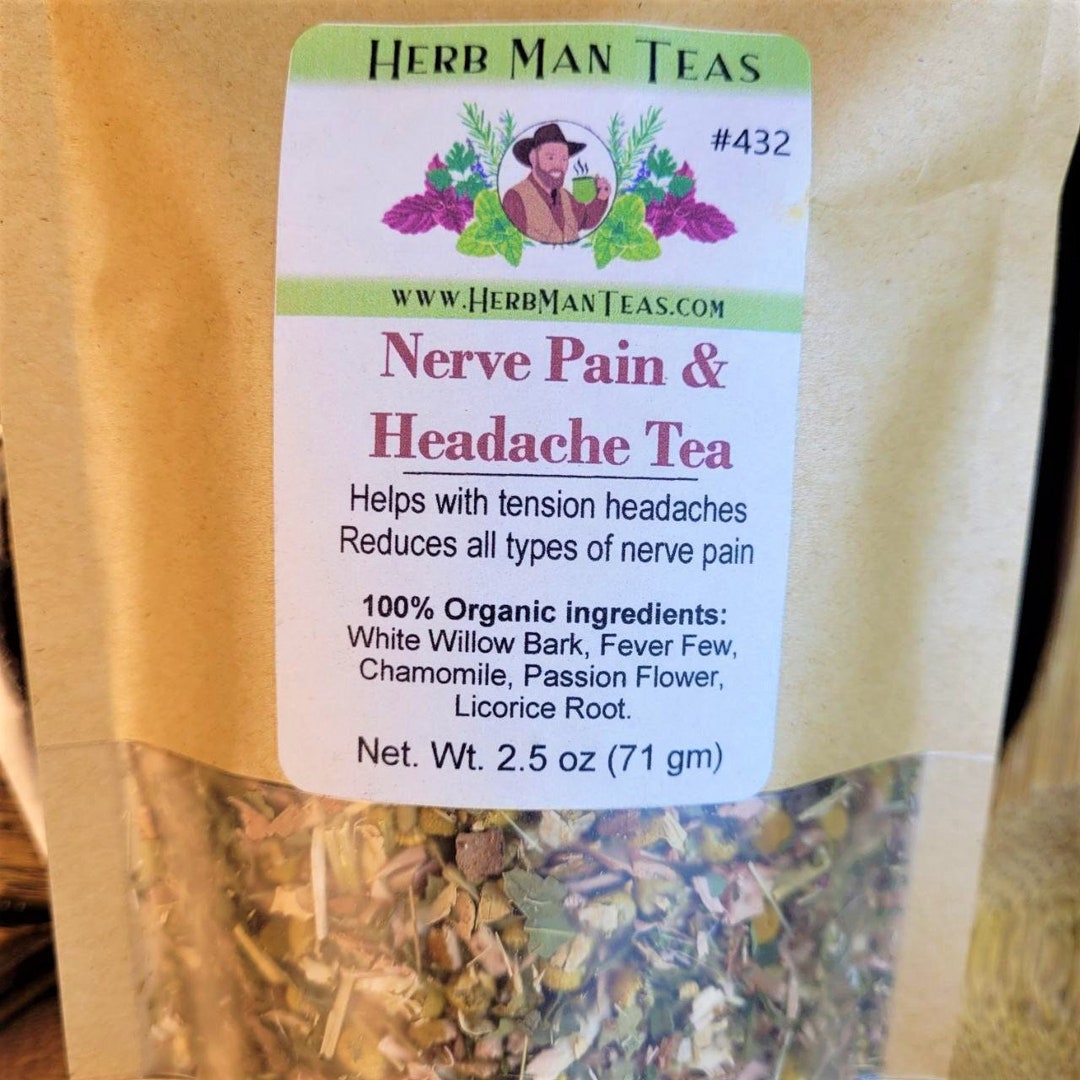 NERVE PAIN & HEADACHE Tea for All Types of Nerve Pain and Tension Headaches. Proven Formula by