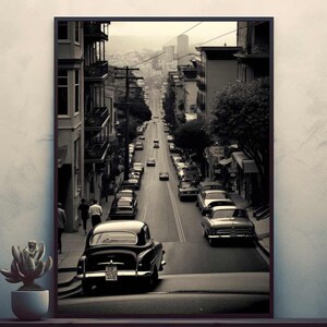 Sanfransisco Street   Vintage Posters Prints Wall Art Modern Home Room Bar Decor Painting  Unframed