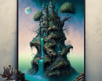 Pósteres de torre de fantasía, impresiones, arte de pared, decoración moderna para el hogar, habitación, Bar, pintura sin marco