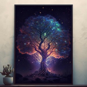 Magical Tree   Beautiful Nature Posters Prints Wall Art Modern Home Room Bar Decor Painting  Unframed