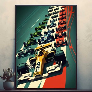 Formula 1 Racing   Sports Posters Prints Wall Art Modern Home Room Bar Decor Painting  Unframed
