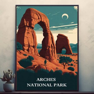 Arches National Park Travel Poster Poster Stampe Wall Art Modern Home Room Bar Decor Pittura senza cornice