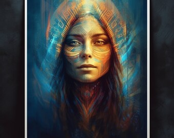 Potrait Posters Prints Wall Art Modern Home Room Bar Decor Painting Unframed