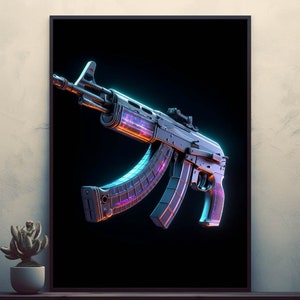 AK47   Posters Prints Wall Art Modern Home Room Bar Decor Painting  Unframed