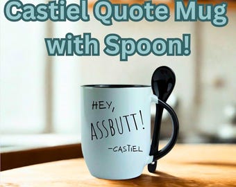 Supernatural Inspired Quote Ceramic Mug Gift with Spoon 11oz