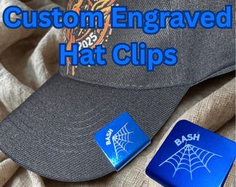 Personalized Engraved Custom Hat Clips