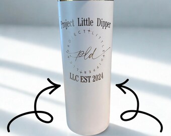 Custom Engraved Logo Stainless Steel Tumbler-20oz Skinny