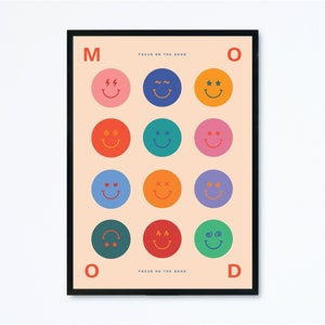 Centrarse en el buen arte de la pared / Buen cartel / Impresión de buen humor / Cartel inspirador / Buen humor / Disponible en A1, A2, A3, A4, 15x20 cm